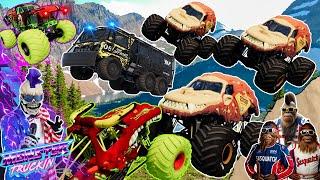Monster Jam INSANE Racing, Freestyle and High Speed Jumps #85 | BeamNG Drive | Grave Digger