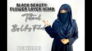 Black Beauty Flower Layer Hijab Tutorial | Be Hijabi