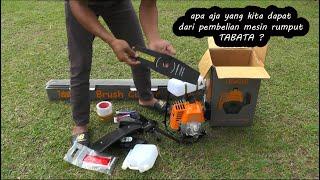 unboxing mesin potong rumput tabata 3300 2 tak 32 cc || Japan Technology