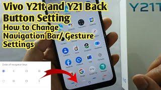 Vivo Y21t back button setting | How to Change  Vivo y21 back button and Navigation Gesture