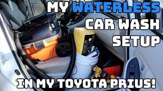 MY WATERLESS CAR WASH SETUP (IN MY TOYOTA PRIUS) - MOBILE DETAILING BUSINESS SETUP