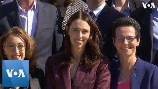 New Zealand PM Jacinda Arden Talks Social Media in Paris