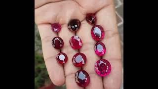 12 Pieces, 100 Carats of Rubilite Tourmaline Gemstones from Africa. #gemstone #tourmaline #rubilite