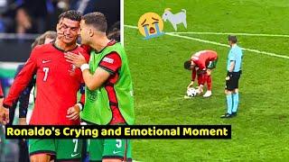 Ronaldo's Crying and Emotional Moment in Penalty shootout Portugal Vs Slovenia