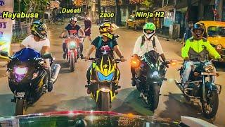 Night Rides with SuperBikes  Durga Puja Vlog 2020