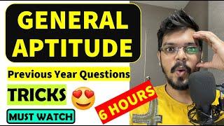 Marathon on General Aptitude GATE PYQs with TRICKS| Shrenik Jain