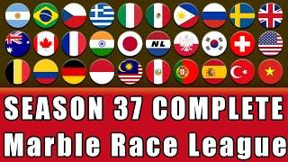 Marble Race League Season 37 Complete Race in Algodoo / Marble Race King
