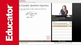 SAT Math: Quadratic Equations