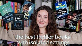 thriller book recommendations 2025 | my top 12 thriller book recs with isolated settings