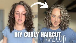 DIY CURLY HAIR CUT UPDATED 2024! How I cut my own curly hair. DIY Deva Cut, DIY Curl by Curl Haircut