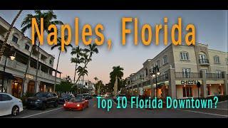 Popular Downtown Naples, Florida! A sunset drive on 5th Avenue South visiting Tin City and Bayfront