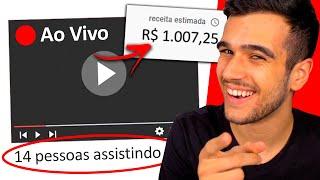 Como Ganhar DINHEIRO Fazendo Live no Youtube (Mesmo com Pouco Público)