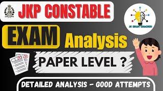 EXAM ANALYSIS II JKP CONSTABLE II #jkssbexams #jkpconstable #jkpsi