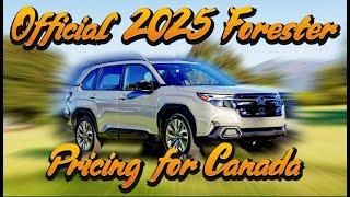 2025 Subaru Forester Pricing for Canada