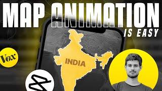 I Created MAP ANIMATION like DHRUV RATHEE in 2 Minutes | Capcut mobile tutorial