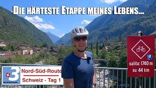 Nord-Süd-Route Schweiz - Tag 1 | Die härteste Etappe meines Lebens | Europa-Radreise #43 von 53