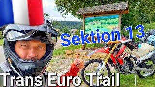 Mit der 23 PS Honda und viel  Regen  durch Frankreich #tet Sektion 13 #france #motorradreisen