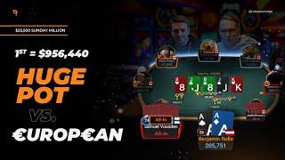 HUGE POT Vs. €urop€an In The $25,500! | Twitch Poker Highlights