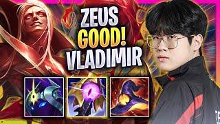 ZEUS IS SO GOOD WITH VLADIMIR! - T1 Zeus Plays Vladimir TOP vs Camille! | Season 2024