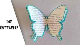 HOW TO MAKE A BUTTERFLY WITH OLD BOOK PAGES