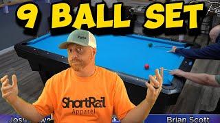 You Can't Give That Much WEIGHT!!  9 Ball Race - Josh vs Brian