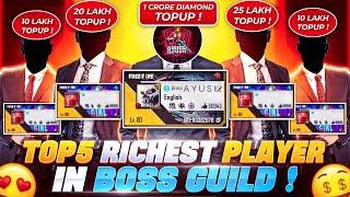 Top 5 richest free fire players || free fire richest player in India || Garena Free Fire