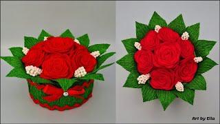 Floral arrangement with roses! Creative ideas for Valentine's Day gifts or different occasions!