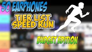 I rank 50 Budget Earphones. TIER LIST Speedrun