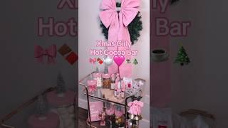 Pink Girly Christmas Hot Cocoa Bar & Coffee Station | #pinkaesthetic #decoratingideas #kitchengoals