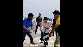 Concrete Block Breaking Nirjara Nigama Indian Martial Arts Team Master Prabhakar Reddy+91 9849465401