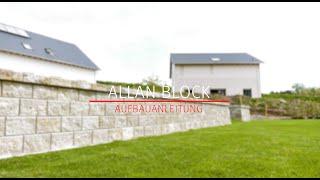 Wie baue ich eine Gartenmauer richtig auf? Aufbau des Stützwandsystems Allan Block