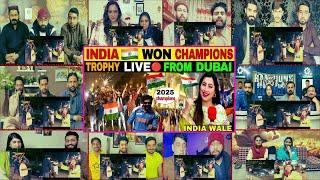 Pak Media Shocked on INDIA WON CHAMPIONS TROPY  | INDIA BEAT NEWZLAND| LIVE  REACTION MASHUP