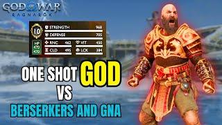 ONE SHOT GOD VS GNA AND BERSERKERS - GMGOW + NO DAMAGE - God Of War Ragnarok