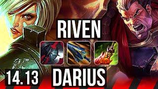 RIVEN vs DARIUS (TOP) | 70% winrate, 8 solo kills | VN Master | 14.13