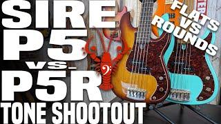 Sire P5 vs P5R - Flatwound vs Roundwound 5 String Comparison! - LowEndLobster Tone Shootout