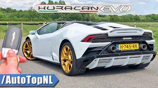 Lamborghini Huracan EVO Spyder REVIEW on AUTOBAHN [NO SPEED LIMIT] by AutoTopNL