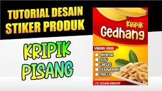 Belajar desain coreldraw membuat stiker produk kripik pisang