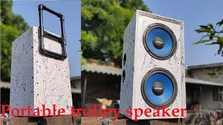 DIY Portable TROLLEY Speaker | Homemade Powerful Bluetooth Speaker