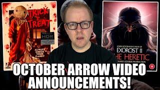 Trick R TREAT 4K And EXORCIST 2? | Arrow Video OCTOBER Announcements! + Umbrella in NOVEMBER!