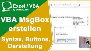 Microsoft Excel VBA Messagebox erstellen - carinko.com