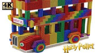 Most Creative - Make Harry Potter Knight Bus From Magnetic Balls (Satisfying) | Magnet World Series