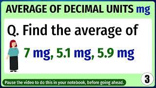 Learn | Learn Average of Decimals in mg | Conceptual Maths Grade 5 | Animated Content