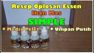 Cara Mudah Buat Oplosan Essen Media Pelet dan untuk Umpan Putih ikan mas Simple Sederhana