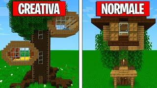 CREATIVA vs NORMALE - SFIDA DI COSTRUZIONI SU MINECRAFT ITA!!