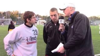 #GLVCmsoc: UIndy head coach John Higgins & sophomore Reid Strain