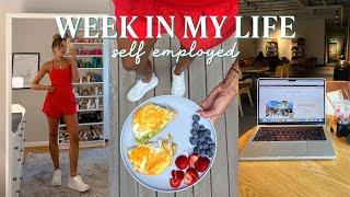 WEEK IN MY LIFE AS A SELF EMPLOYED 23 YEAR OLD || workouts, eat with me, work/life balance