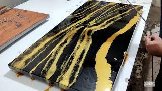 How to design plywood top with epoxy resin | Cadvica Engineering | Epoxy art