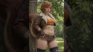 cute realistic squirrel girl AI