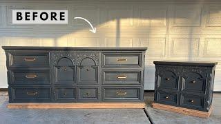 NO STRIP FURNITURE TRANSFORMATION | Making Over my Furniture Makeover