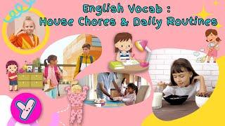 Daily Routines and Household Chores Vocabulary | ESL Vocabulary for Toddlers & Kids